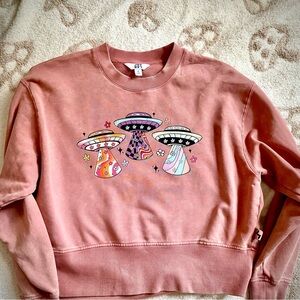 UPCYCLED Upscale Joy Labs Brand Cropped Sweatshirt, Size Small.